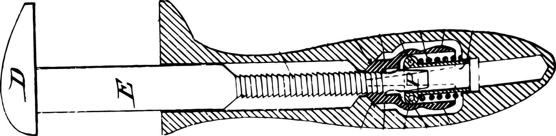 mekanisk rycka verktyg årgång illustration. vektor