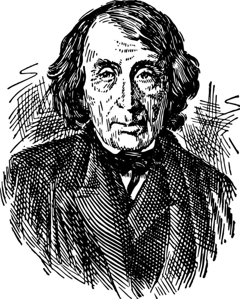 roger brooke taney, årgång illustration vektor