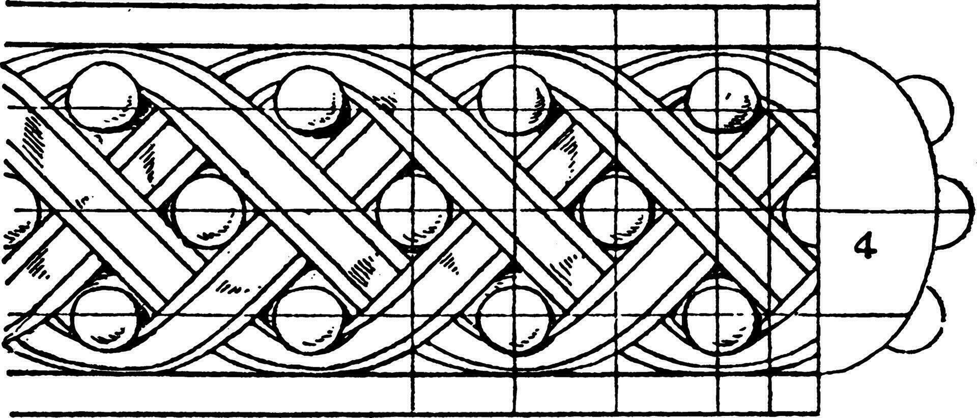 antik berikning torus gjutning, pilaster, årgång gravyr. vektor