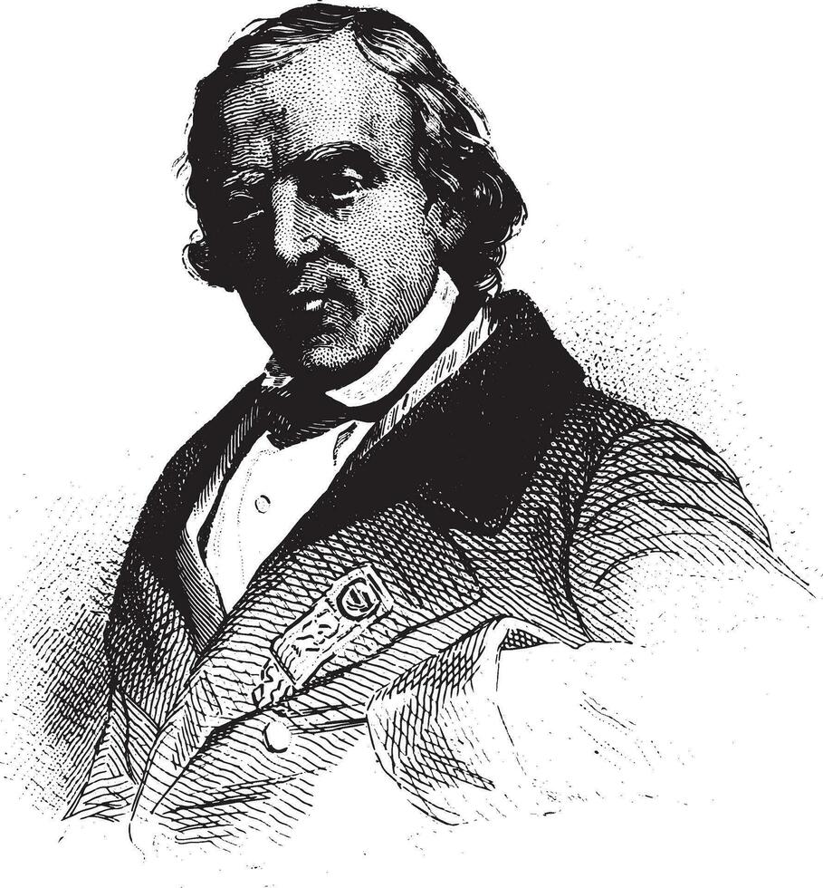 Francois-Vincent Raspeln, Jahrgang Gravur. vektor