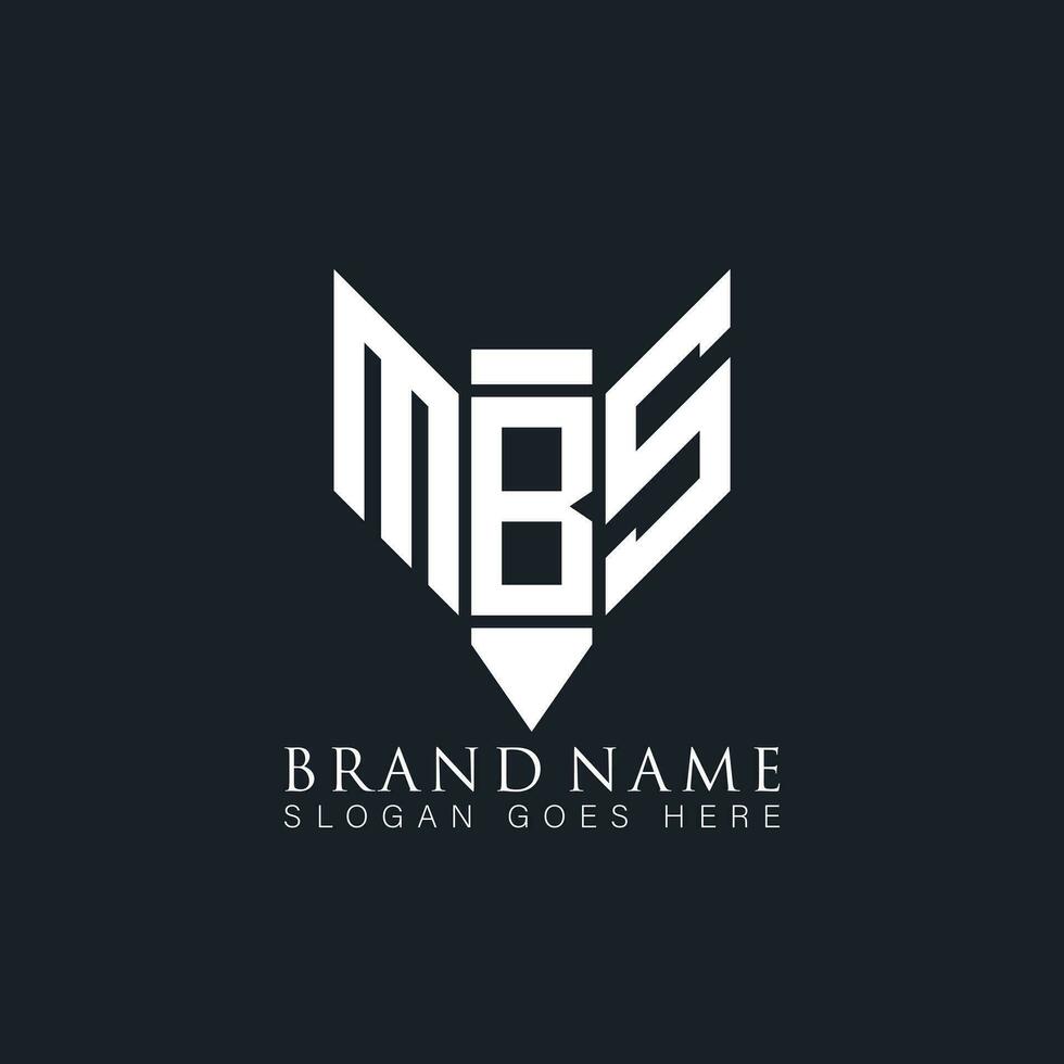 mbs abstrakt brev logotyp. mbs kreativ monogram initialer brev logotyp begrepp. mbs unik modern platt abstrakt vektor brev logotyp design.