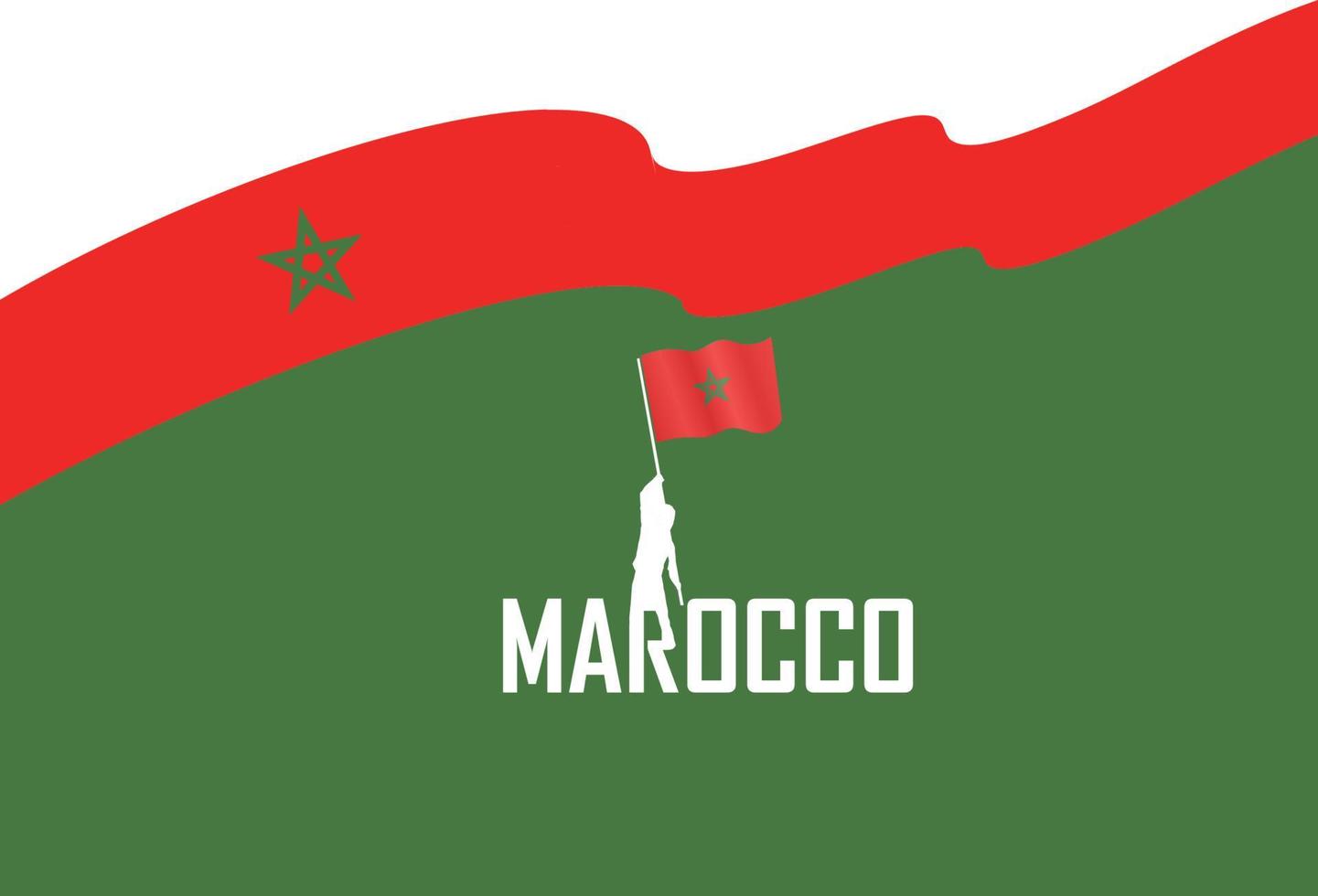 glücklicher unabhängigkeitstag von marokko. Vorlage, Hintergrund. Vektor-Illustration vektor