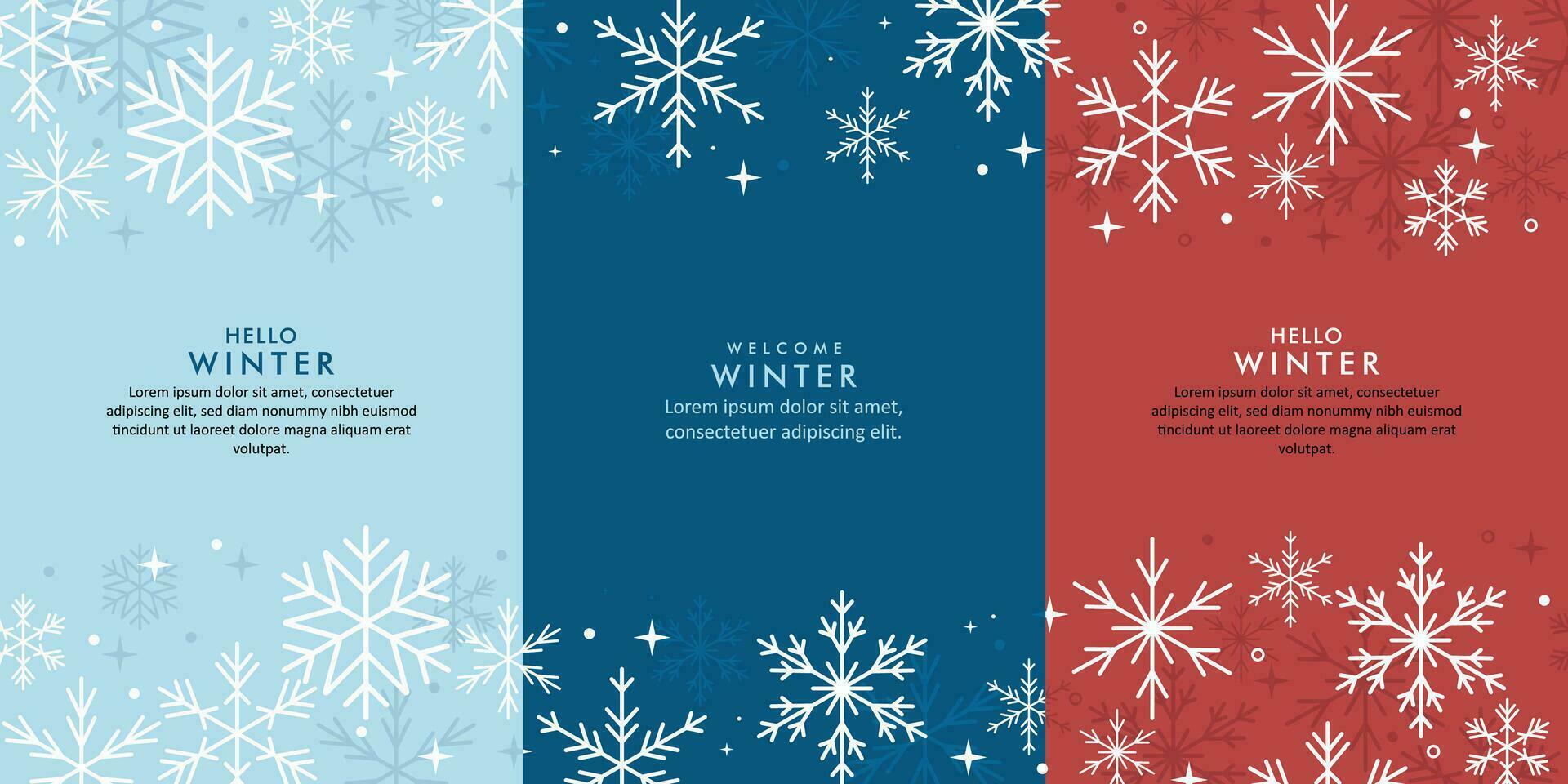 einfach Winter Vektor Design Illustration Hintergrund mit Schneeflocke Thema Design. zum Banner, Poster, Sozial Medien, Beförderung