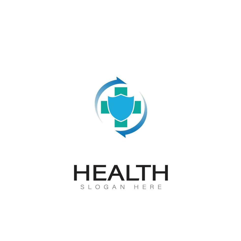 Gesundheit Logo Pflege medizinisch Klinik Marke Herz vektor