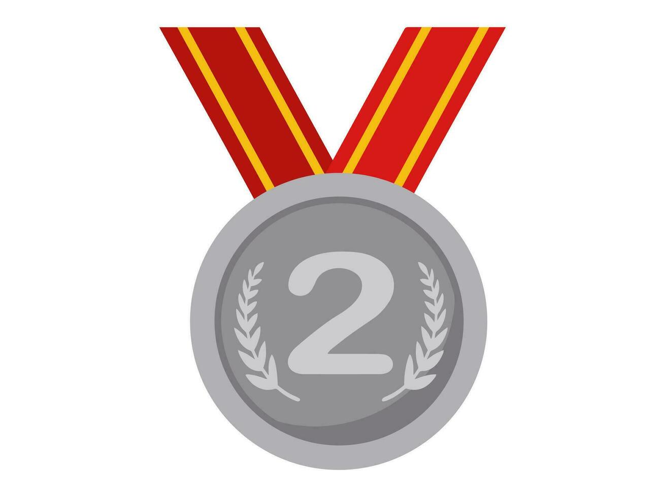 silver- medalj 2:a plats pris vektor