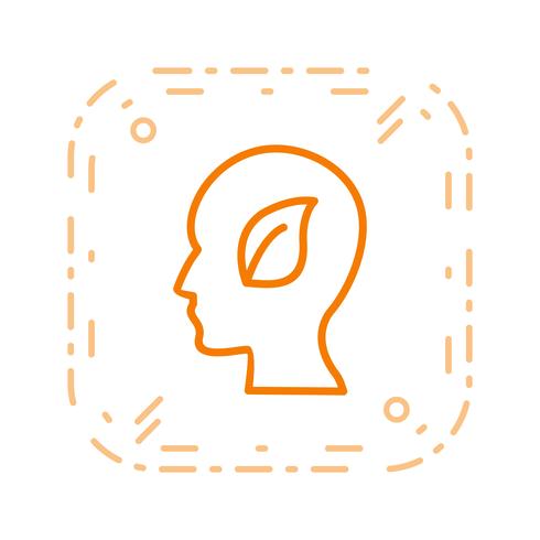 eco mind vector icon