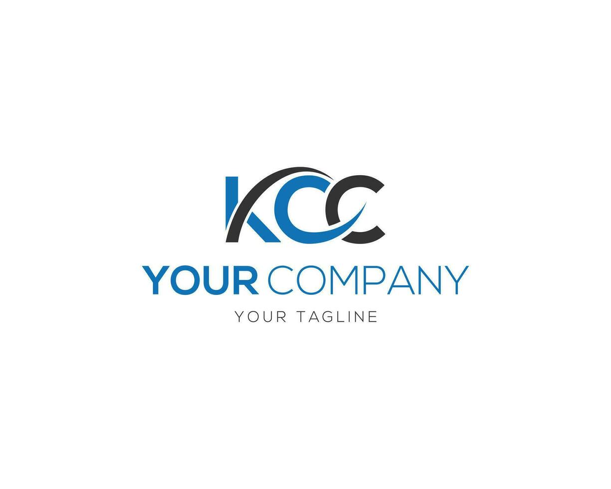 kcc Brief Initiale Logo Design Vorlage Vektor. vektor