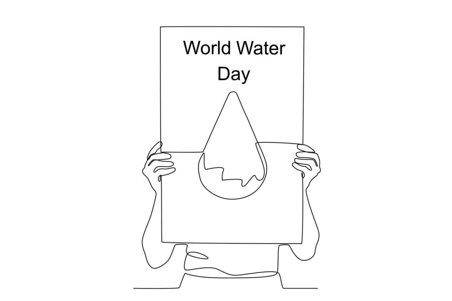 ein Mann halten ein Wasser Tag Poster vektor