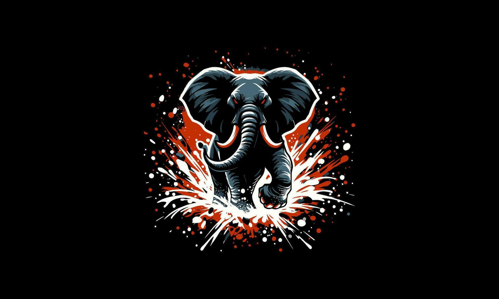 elefant arg med löpning vektor illustration design