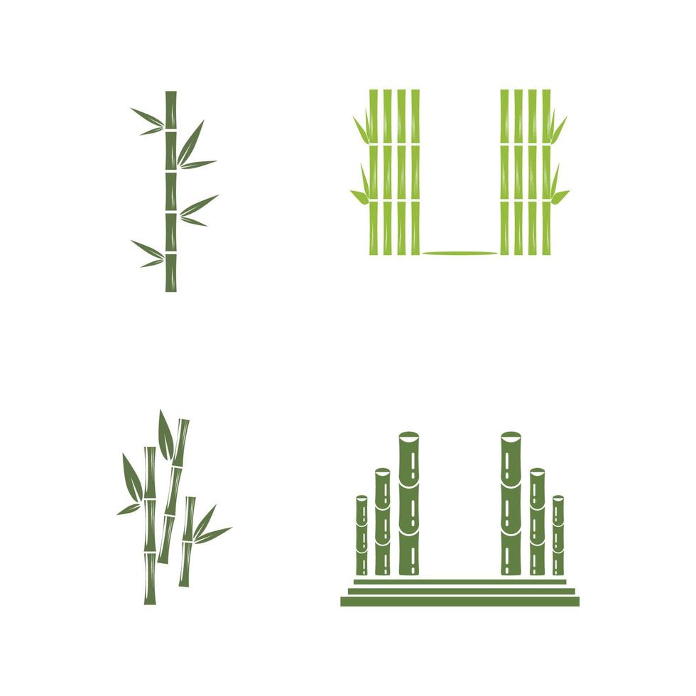 bambu logotyp mall vektor ikon illustration design