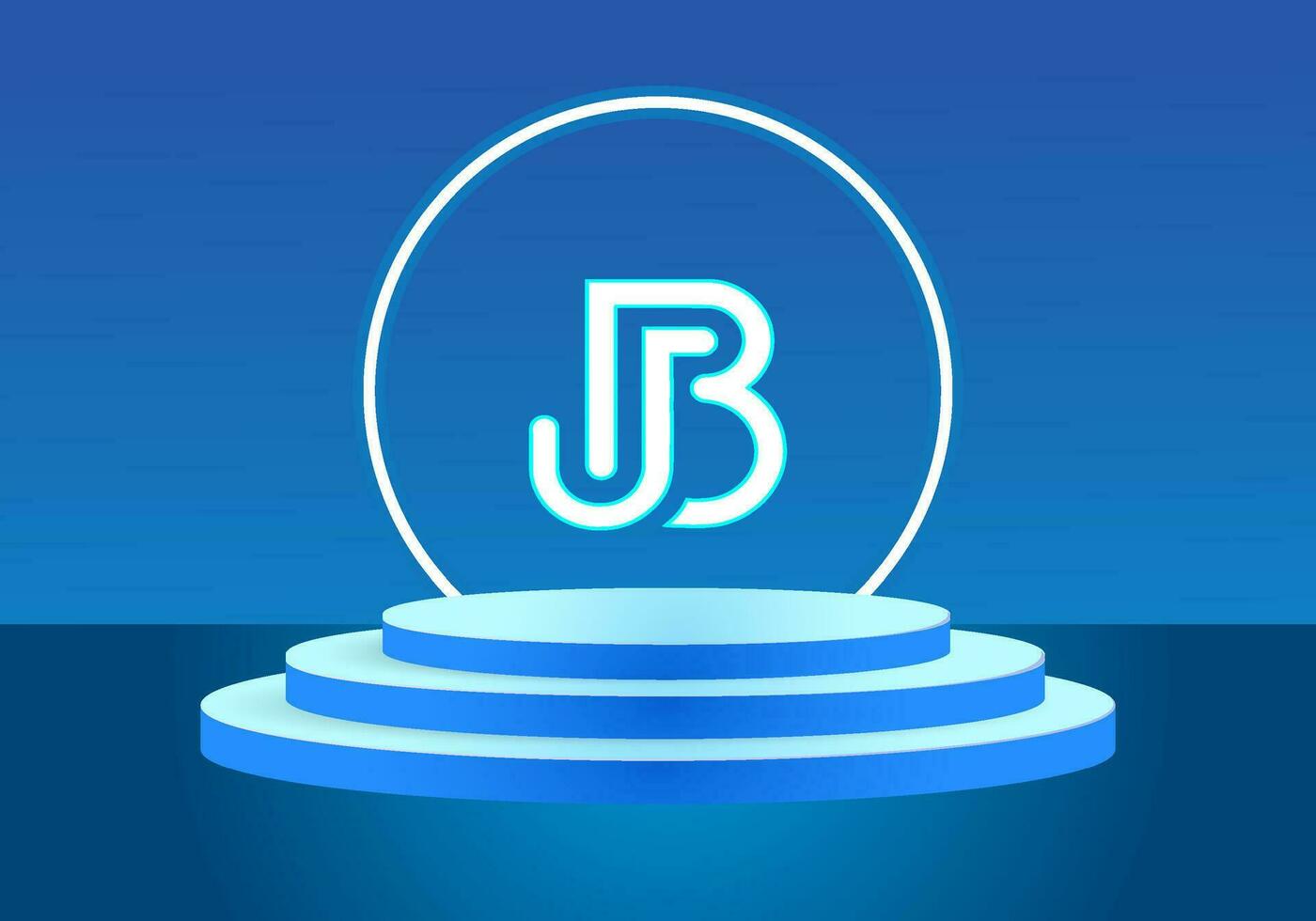 Brief bj Blau Logo unterzeichnen. Vektor Logo Design zum Geschäft.