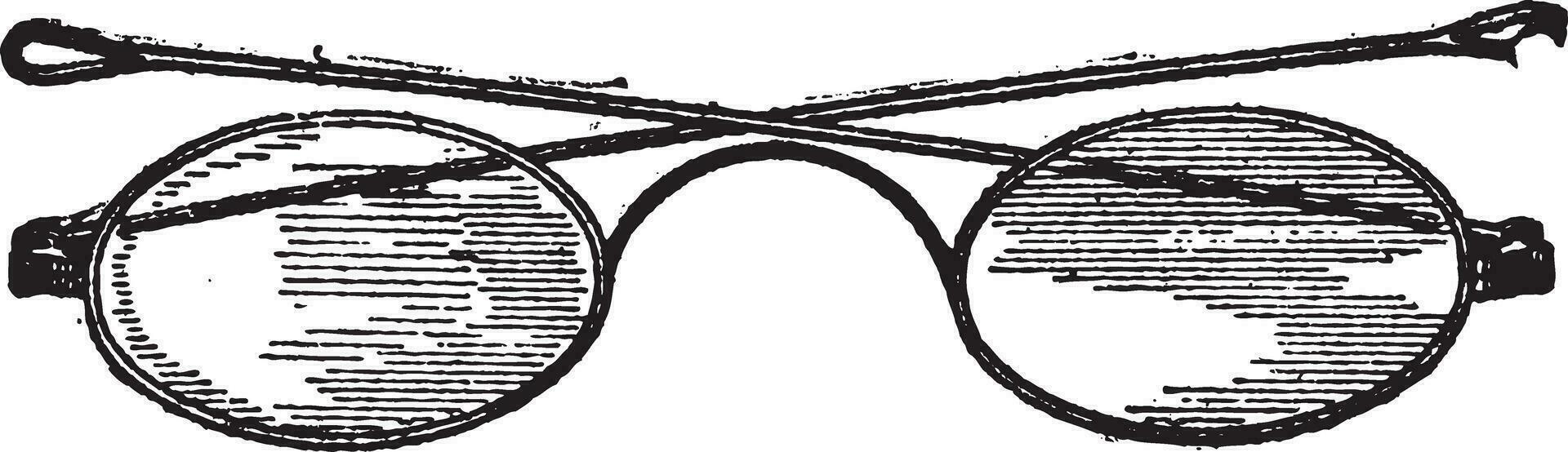 glasögon, c bro, årgång gravyr. vektor
