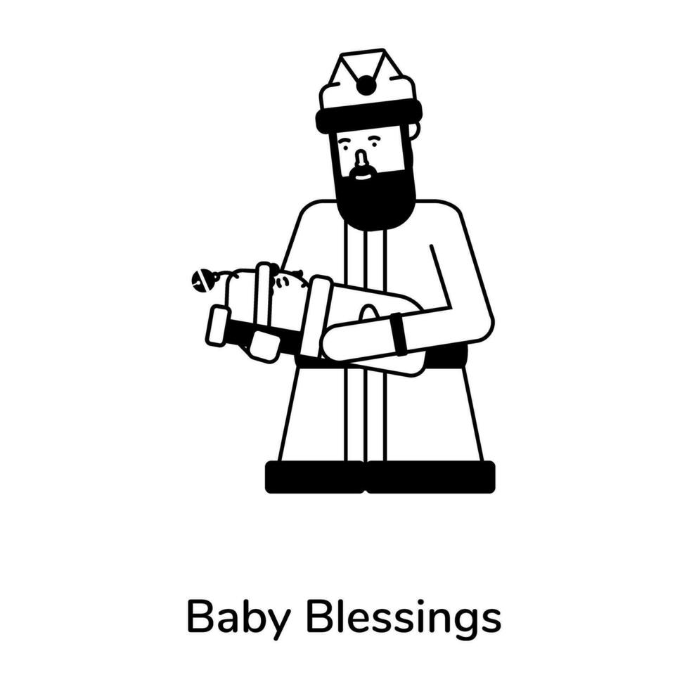 trendig bebis välsignelser vektor