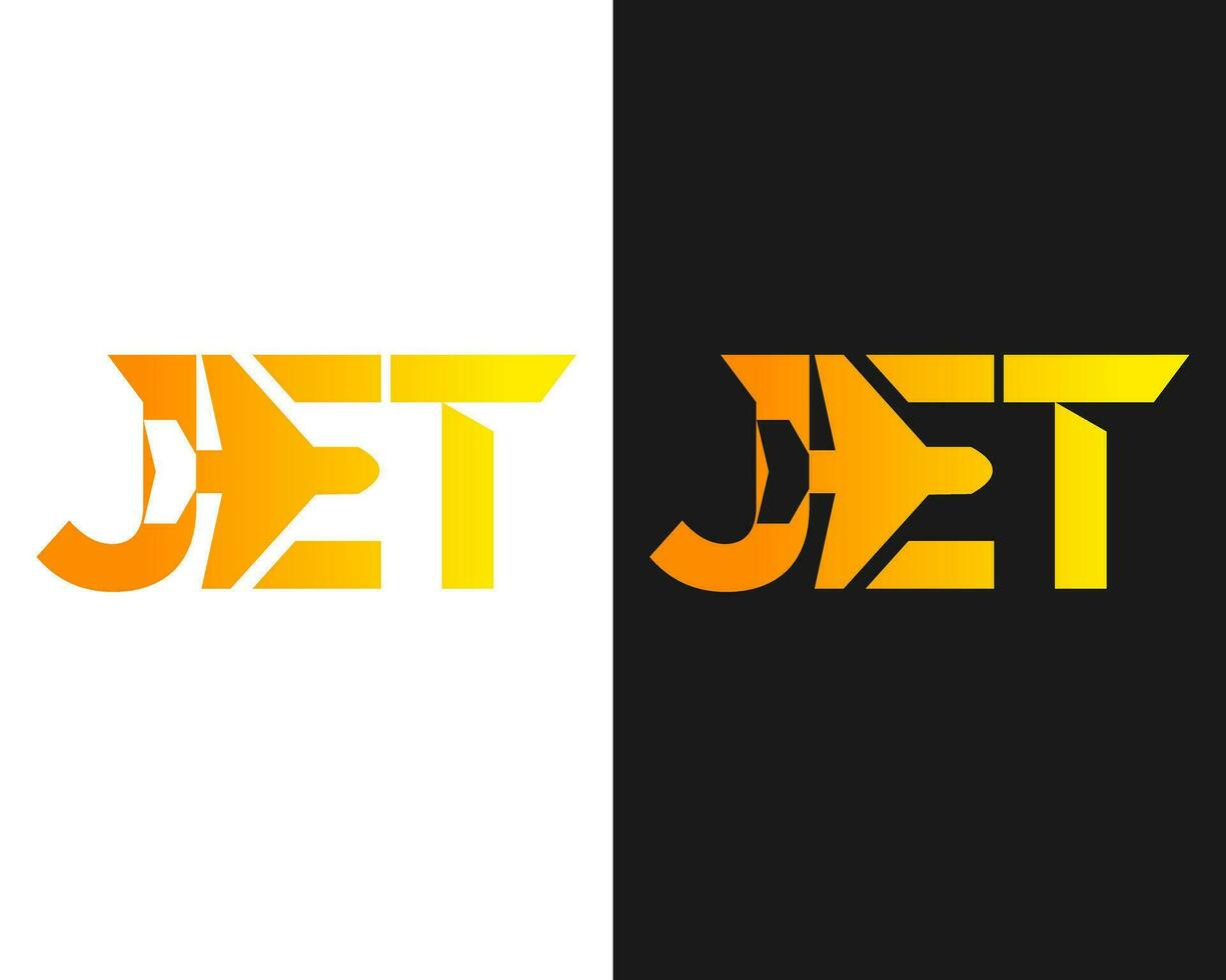 Brief e Wortmarke fliegend Jet Transport Logo Design. vektor