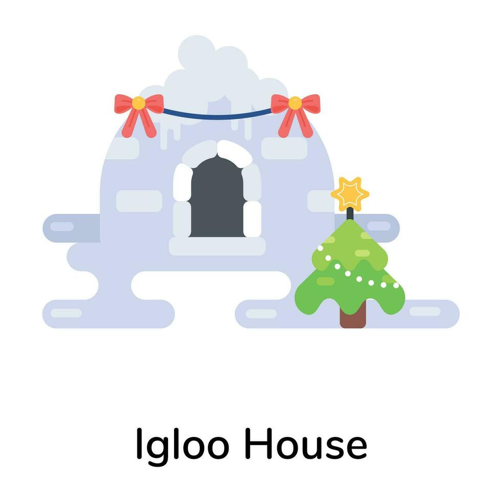 trendig igloo hus vektor