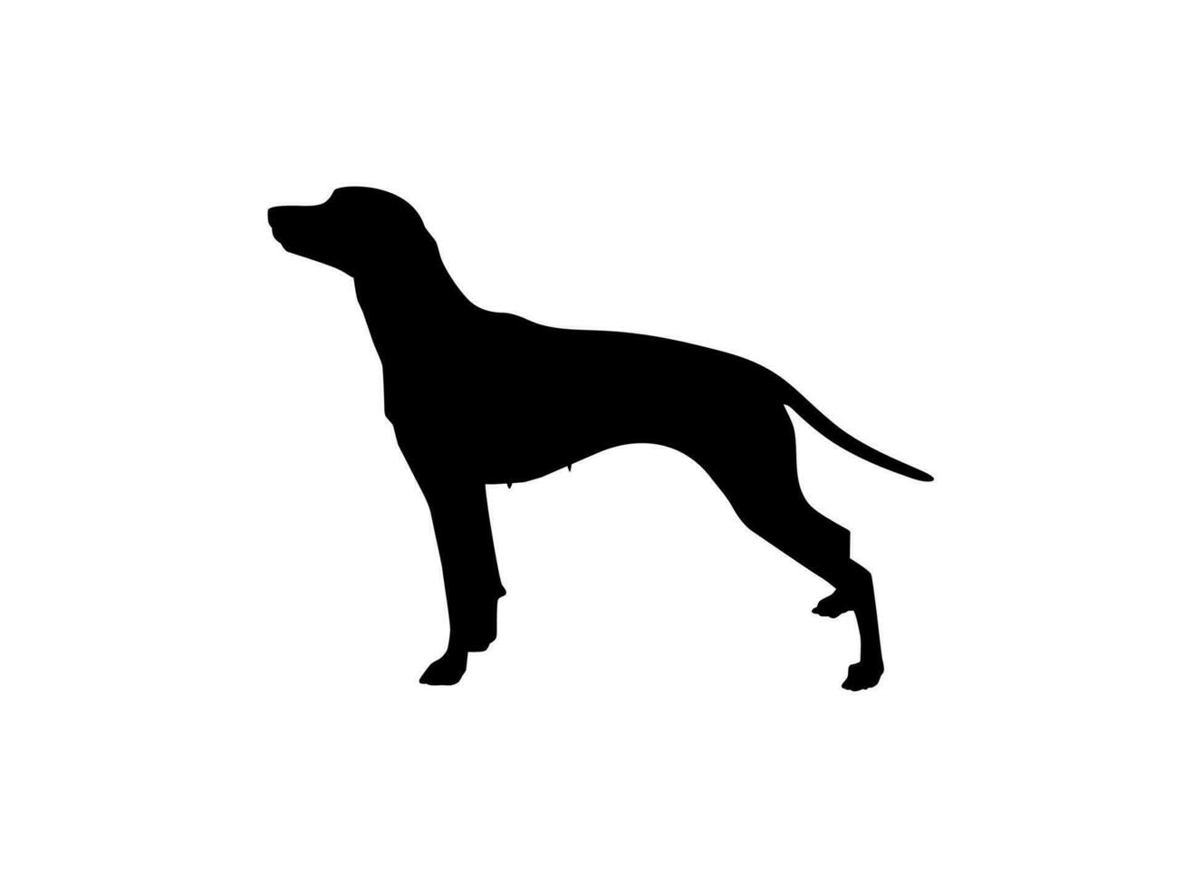 hund silhuett för logotyp, konst illustration, appar, piktogram, hemsida, eller grafisk design element. vektor illustration