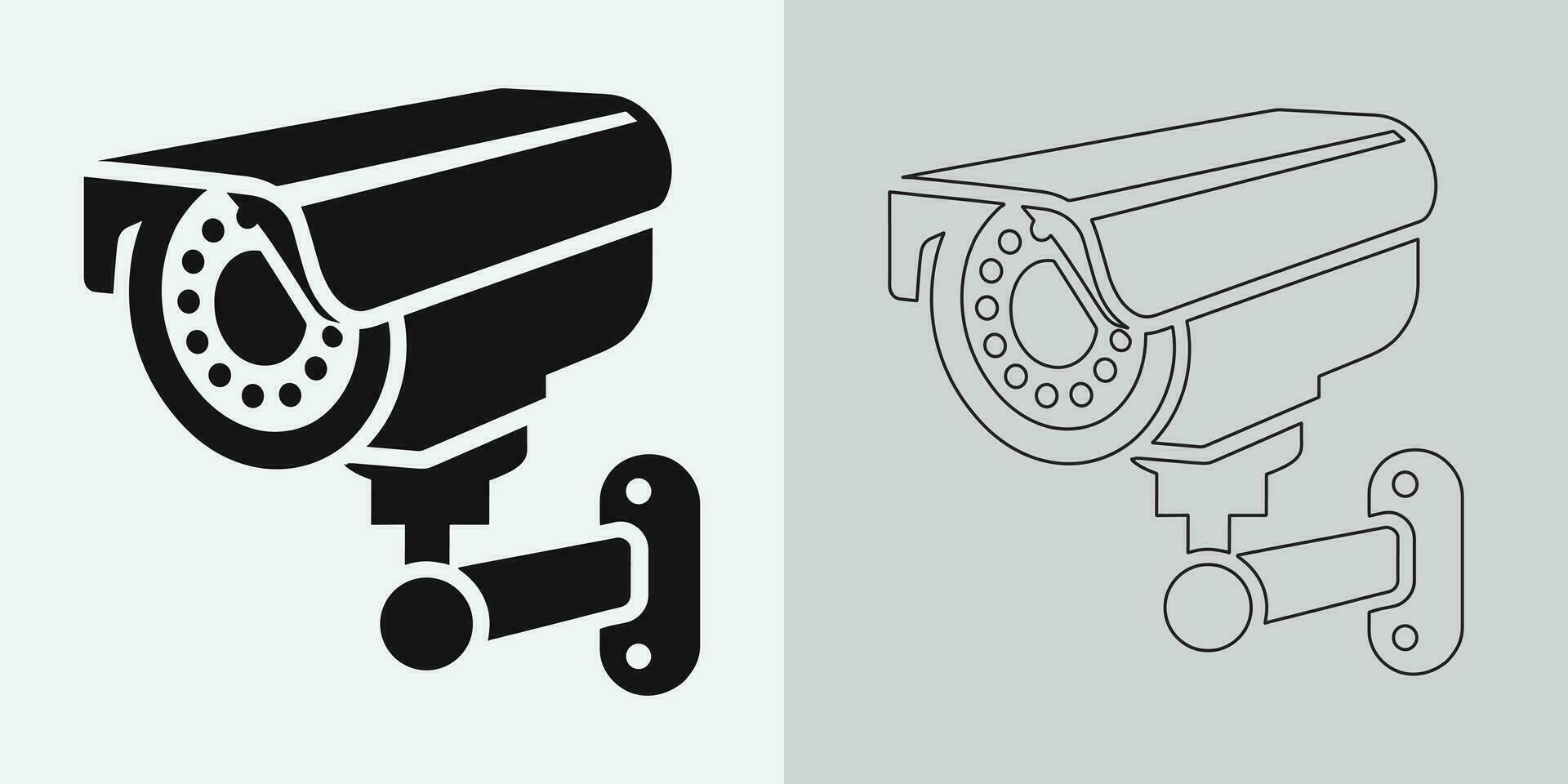 einstellen von Sicherheit oder Überwachung Kamera Symbole. cctv Kamera Symbol, Vektor Grafik. kabellos Sicherheit Kamera Symbol. schwarz Symbol Illustration zum cctv Kamera isoliert auf Weiß Hintergrund