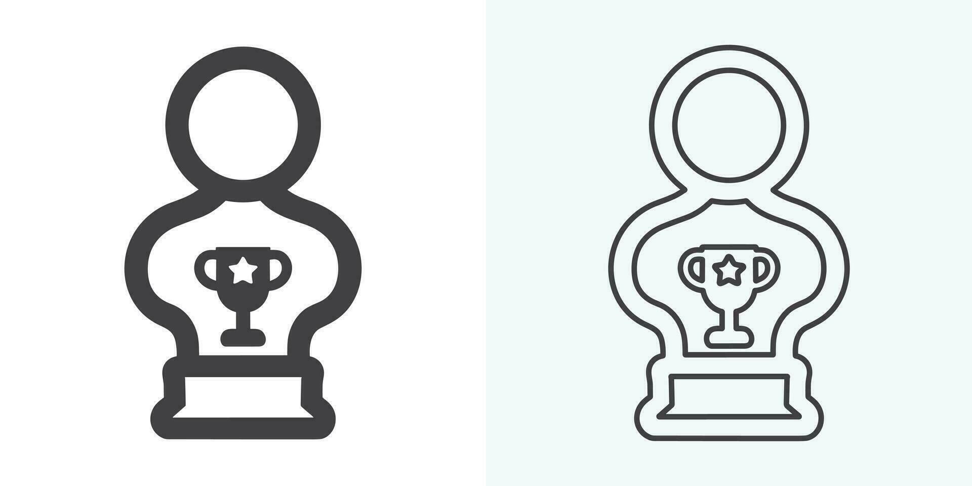 Gewinner Trophäe Symbol Vektor, Symbol von Sieg Fall. Trophäe Symbol im modisch eben Stil. Trophäe Symbol. Fachmann, Pixel perfekt Symbole optimiert zum beide groß und klein Auflösungen. vektor