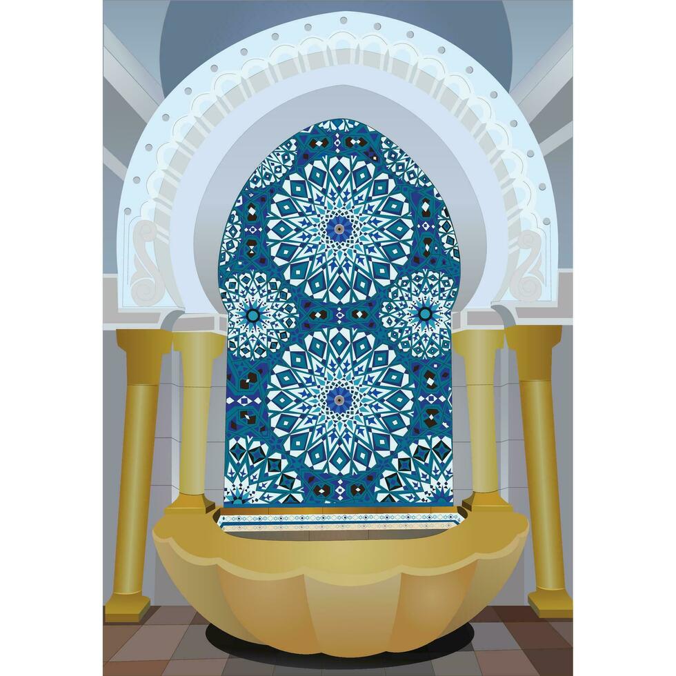 Vektor Illustration von Hassan ii Moschee