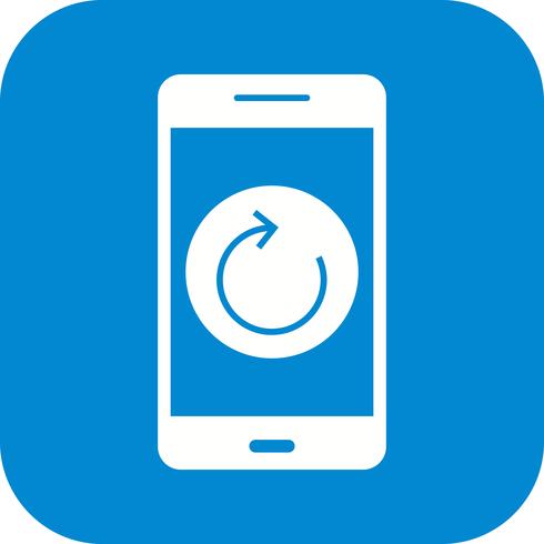 Mobile Anwendungsvektorsymbol zurücksetzen vektor