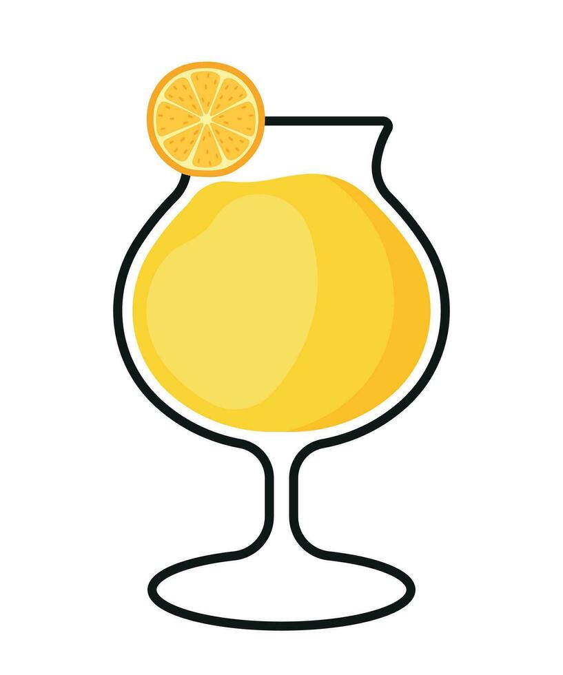 orange juice dryck och dryck ikon ClipArt vektor illustration för sommar och fest