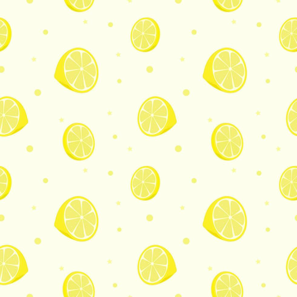 süß Zitrone Scheiben nahtlos Muster zum Hintergrund von Verpackung Papier oder Textil- vektor