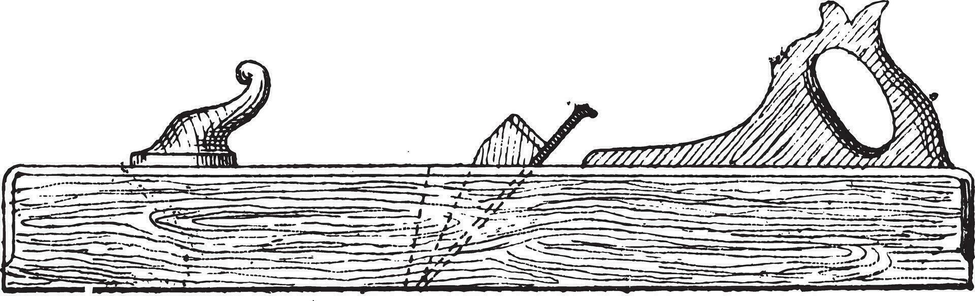 domkraft plan, årgång gravyr. vektor