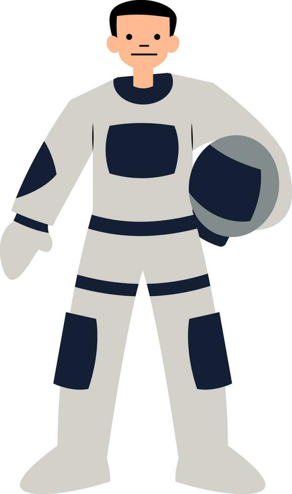 astronaut karaktär vektor illustration på en vit bakgrund