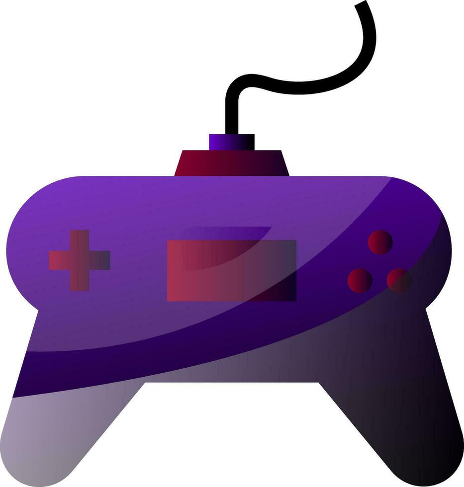 Vektor Illustration von ein lila Gamepad auf ein Weiß Hintergrund