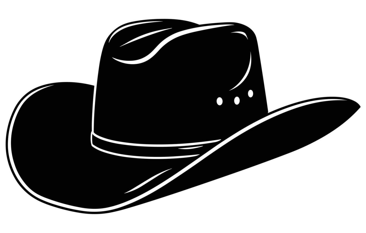 Cowboy Hut Logo Design - - Silhouette einfach vektor