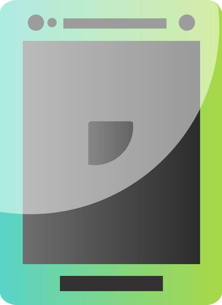 Blau und Grün Tablette Vektor Symbol Illustration auf ein Weiß Hintergrund
