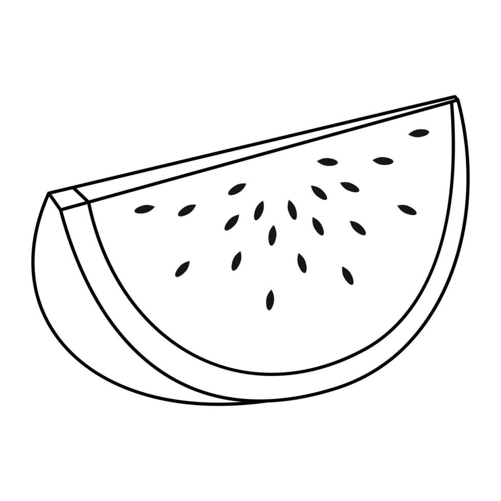 Wassermelone Palästina Symbol zum friedlich Land . Grün, Weiss, Rot, schwarz. frisch Wassermelone Obst vektor