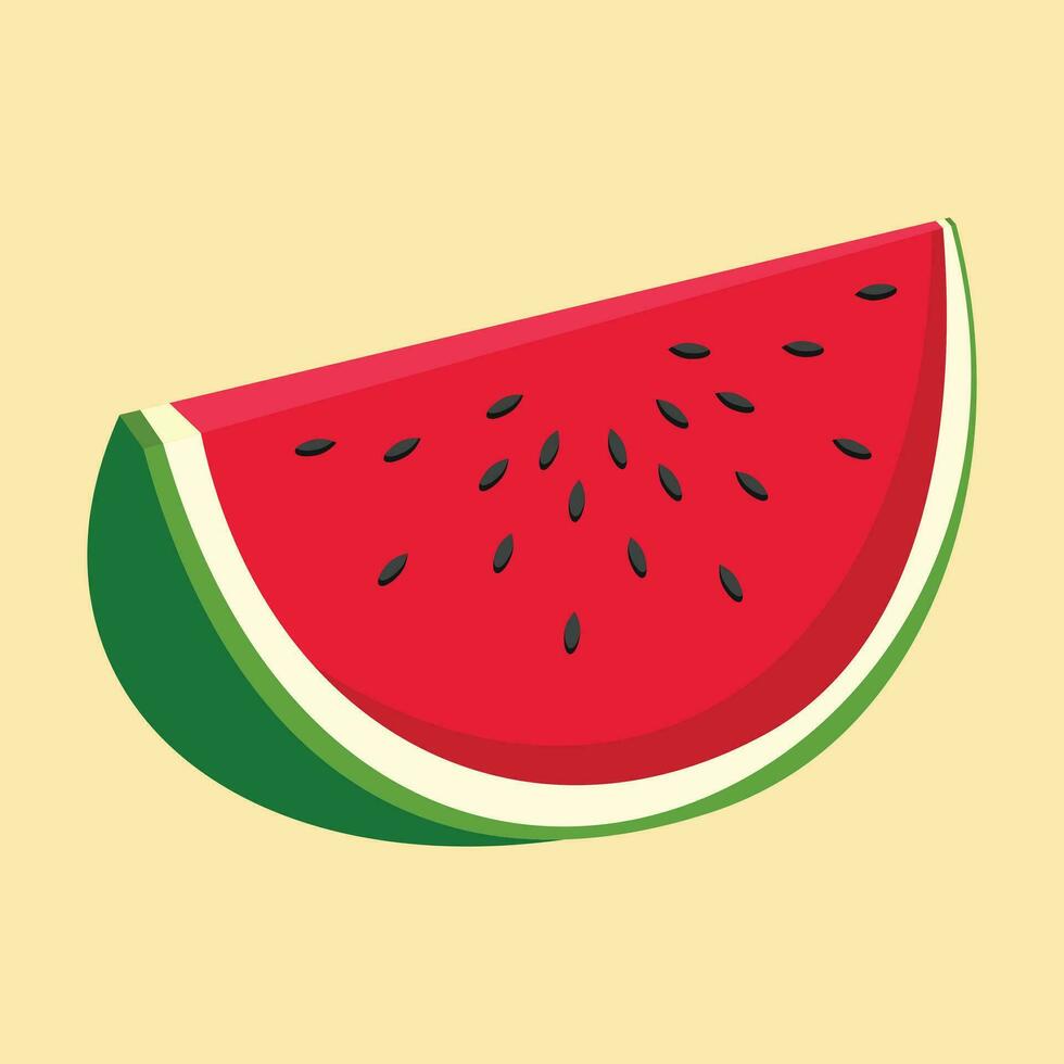 vattenmelon palestina symbol för fredlig Land . grön, vit, röd, svart. färsk vattenmelon frukt vektor