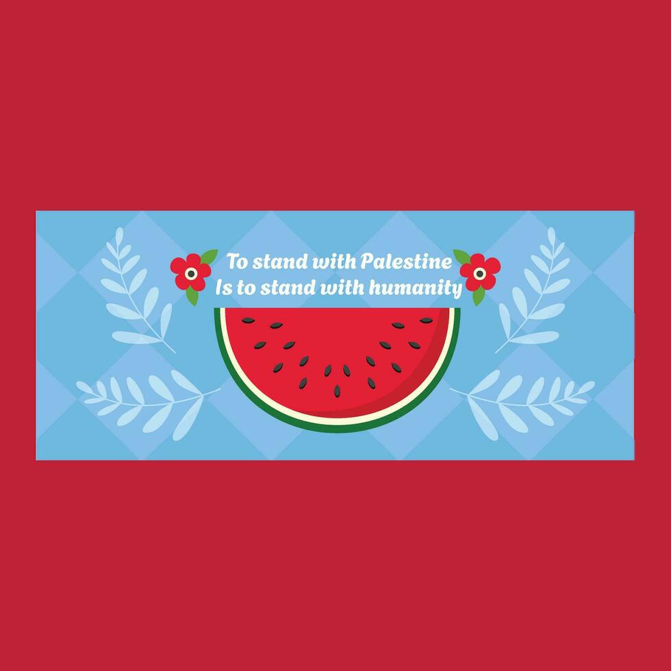 vattenmelon palestina symbol för fredlig Land . grön, vit, röd, svart. färsk vattenmelon frukt vektor