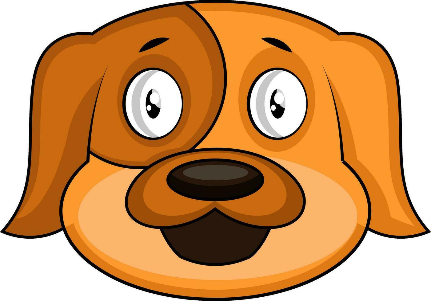 einfach Karikatur Hund Vektor Illustration auf Weiß Hintergrund