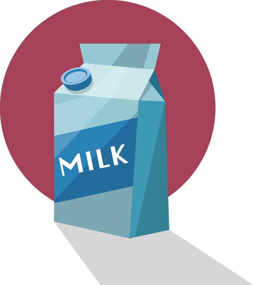 Milch Beutel Vektor Farbe Illustration.
