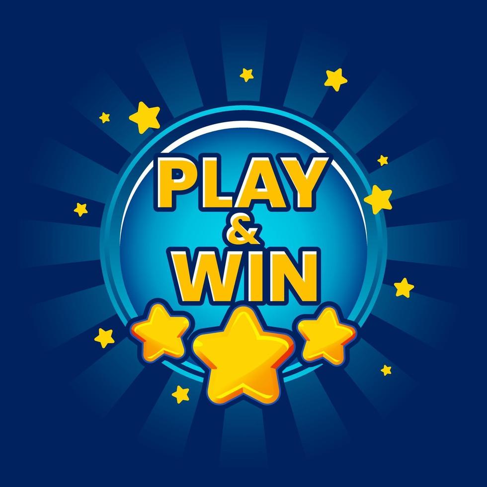 spela och vinna kasinospel online webb banner mall design vektor
