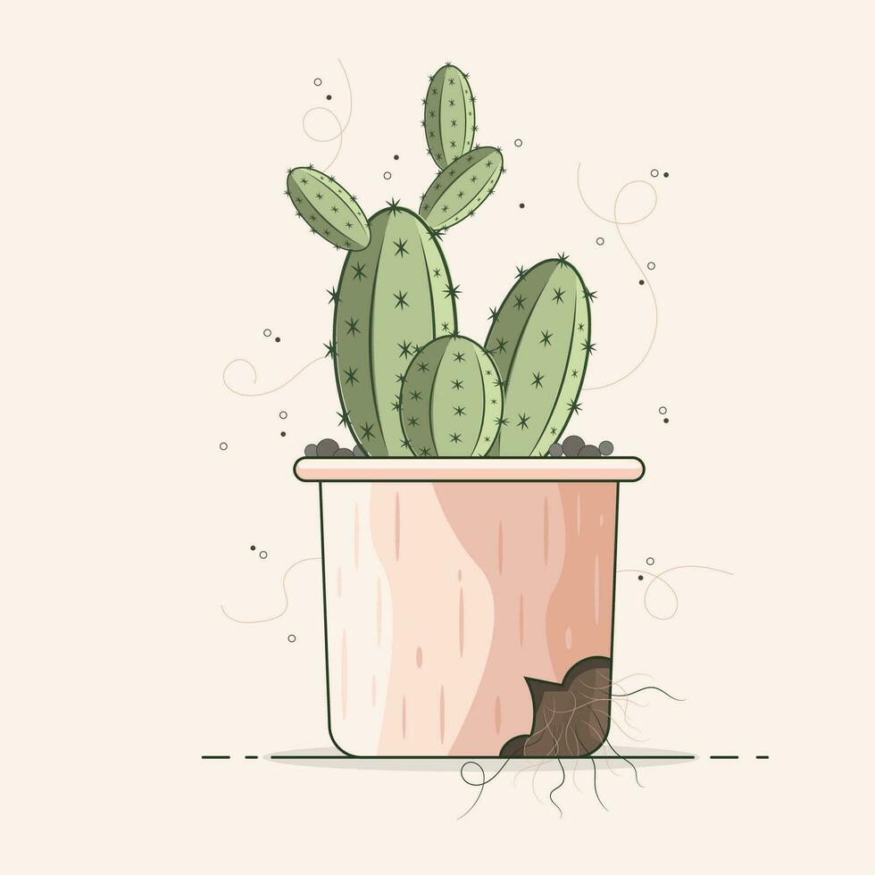 Vektor Illustration Kaktus, Kaktus Pflanzen