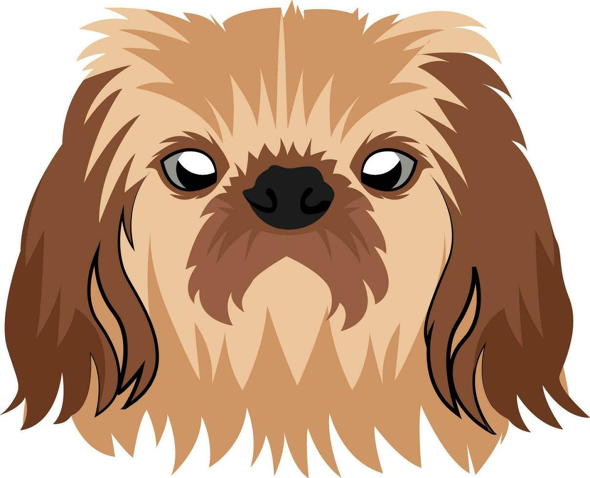 Pekinese Illustration Vektor auf Weiß Hintergrund