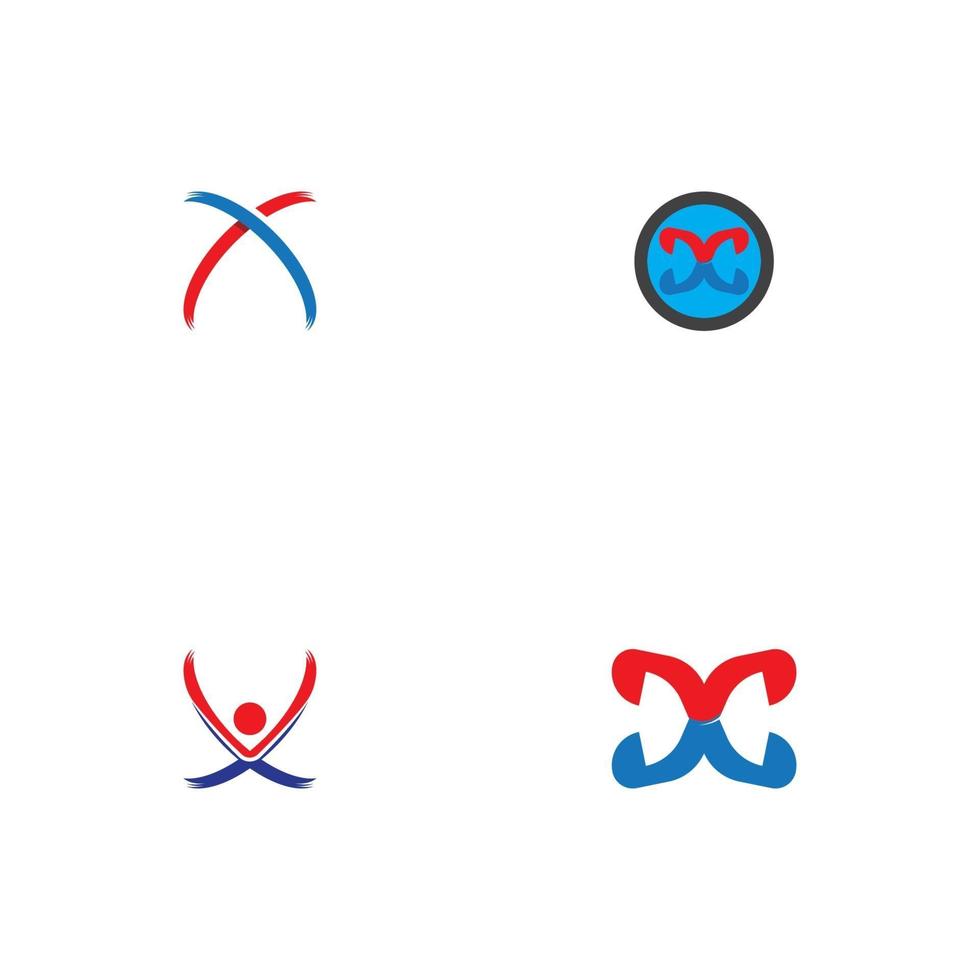 x Brief Logo Vorlage Vektor-Symbol vektor