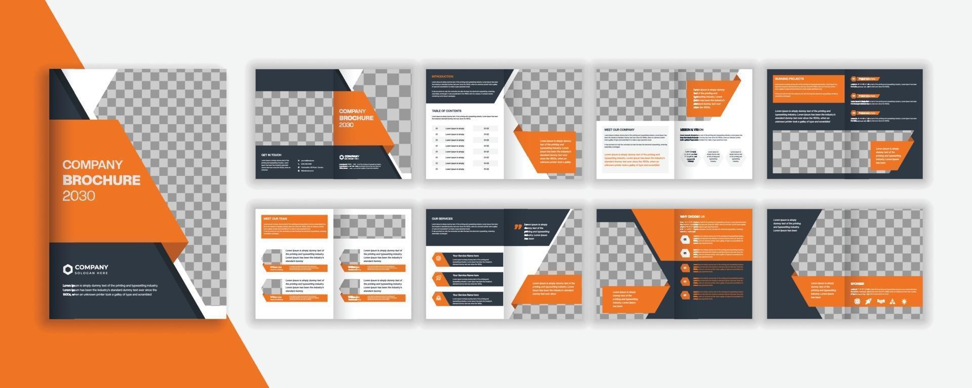 Firmenprofil oder Business-Broschüren-Design vektor