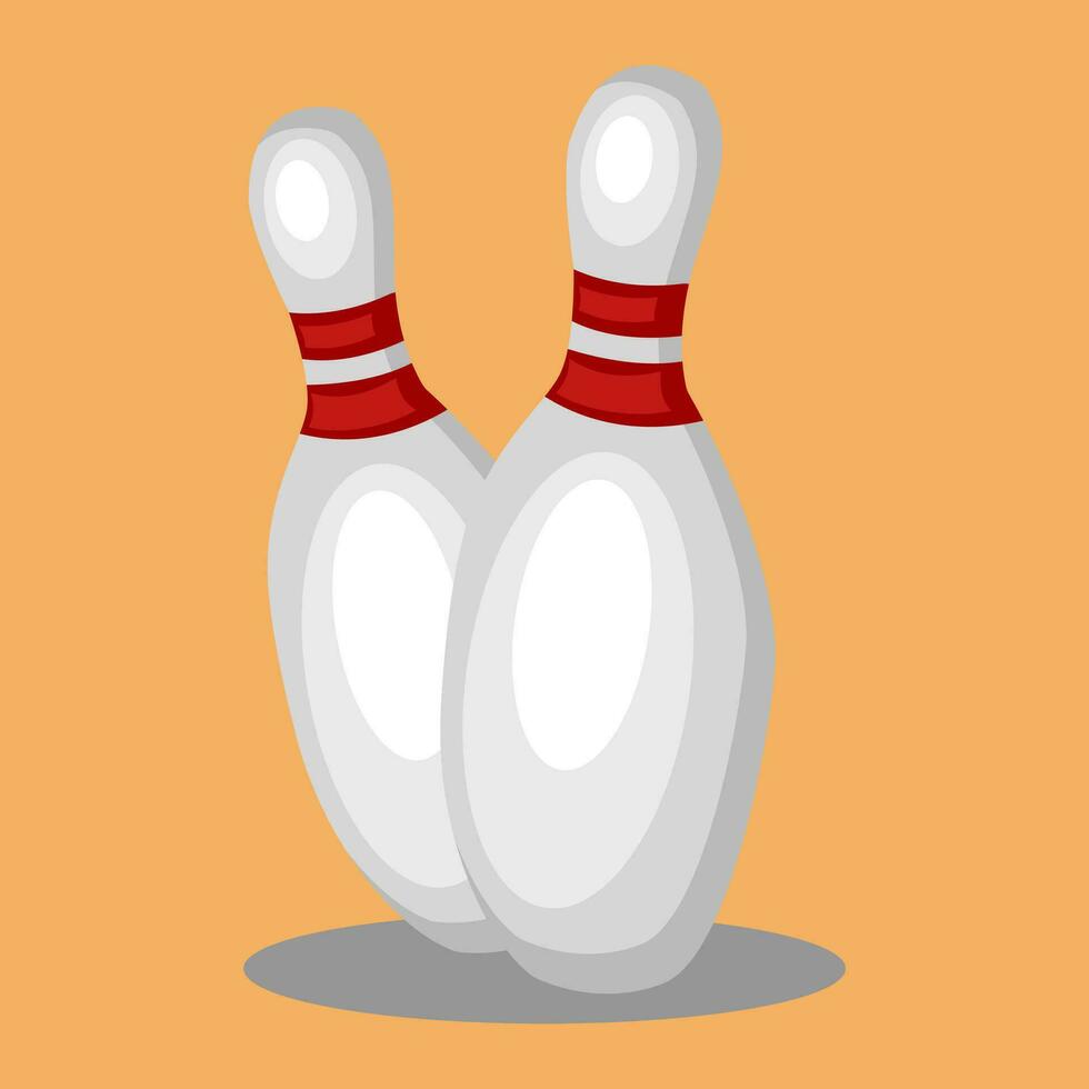 bowling stift vektor Färg illustration.