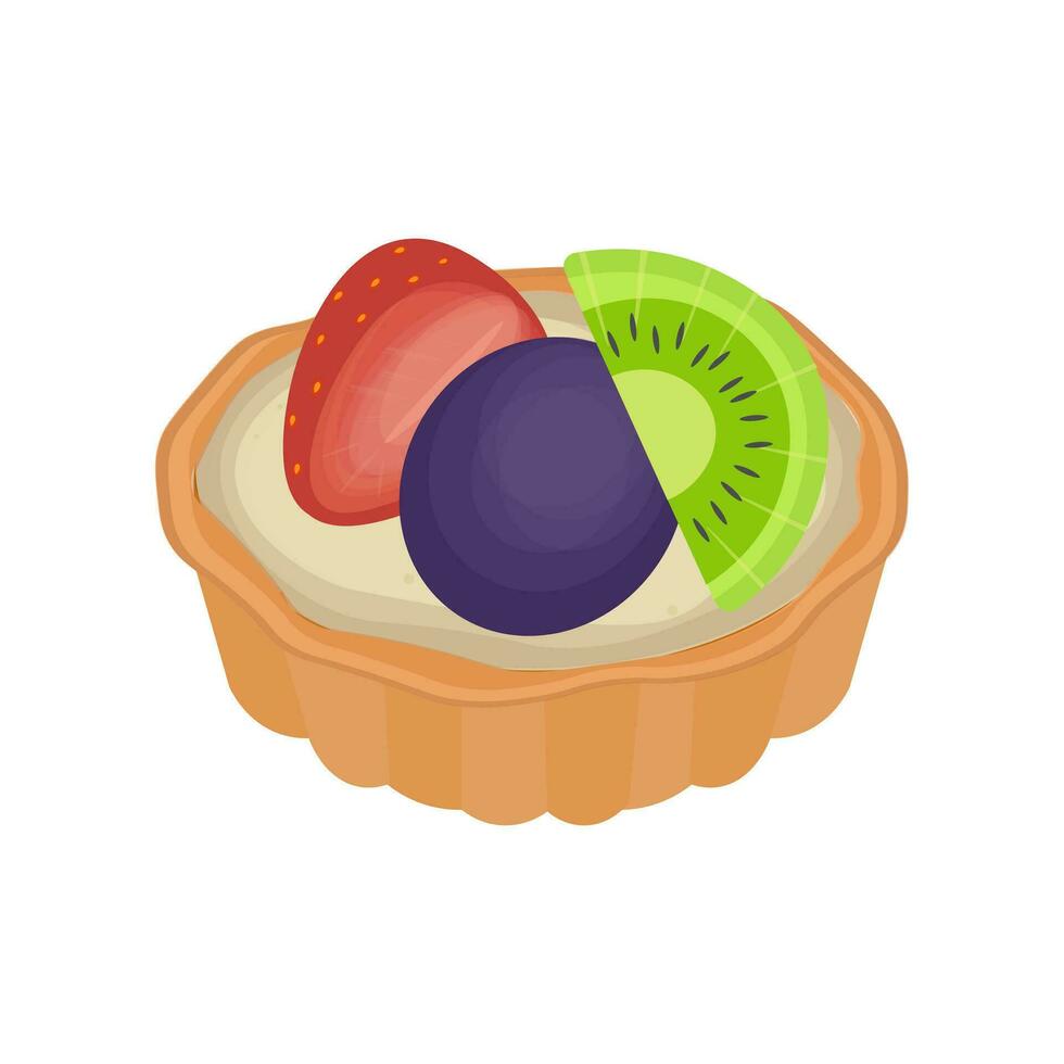 Mini Obst Kuchen Vektor Illustration Logo