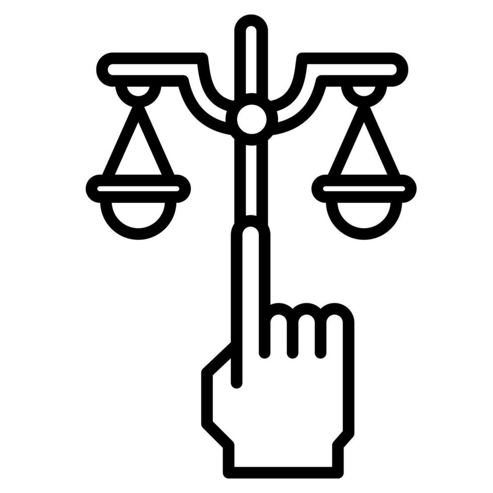 social rättvisa ikon linje vektor illustration