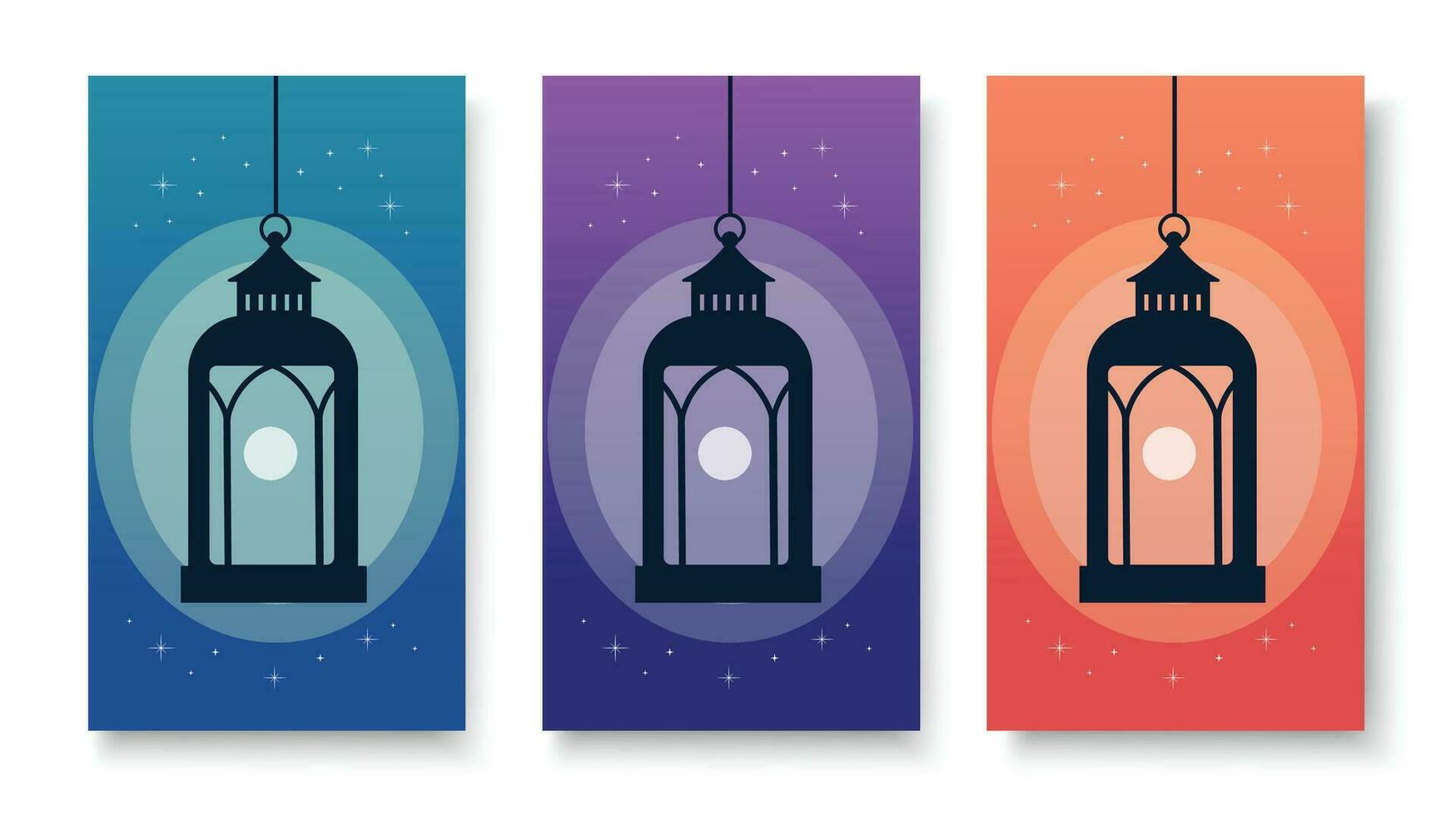 Ramadan Laterne Poster Banner Vektor Illustration