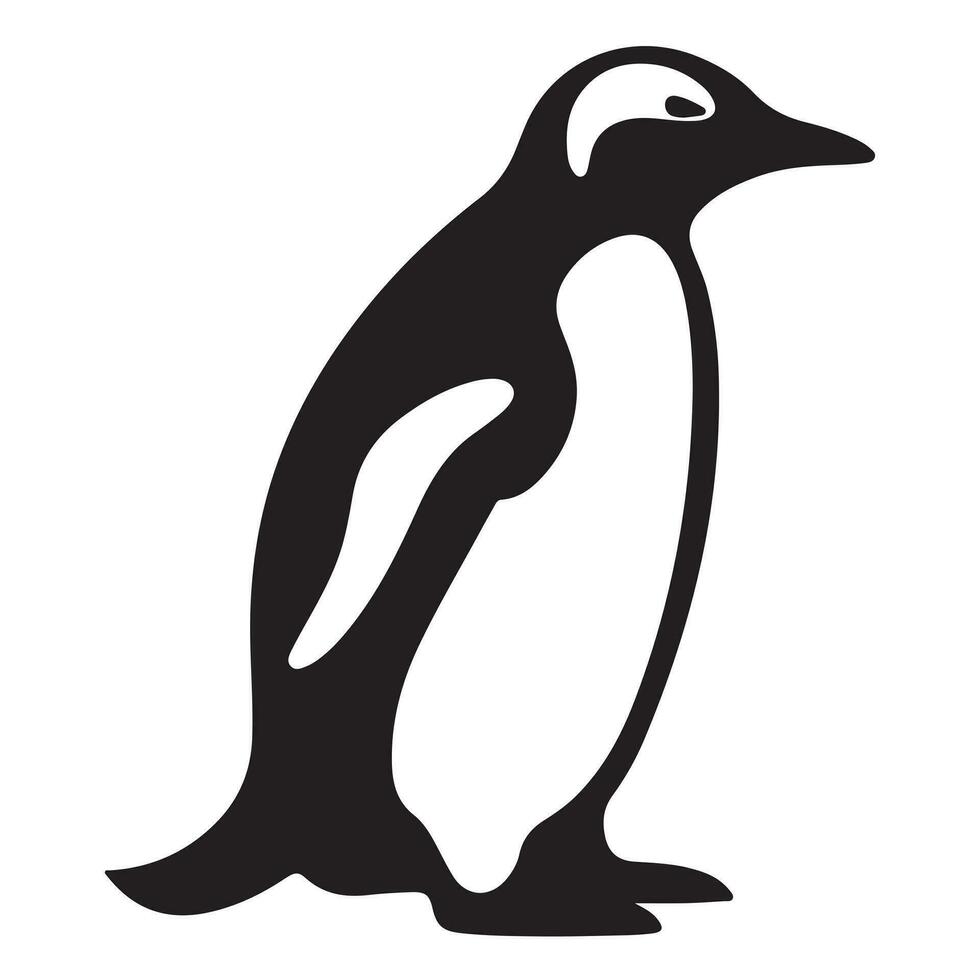 ein schwarz Silhouette Pinguin Tier Vaktor vektor