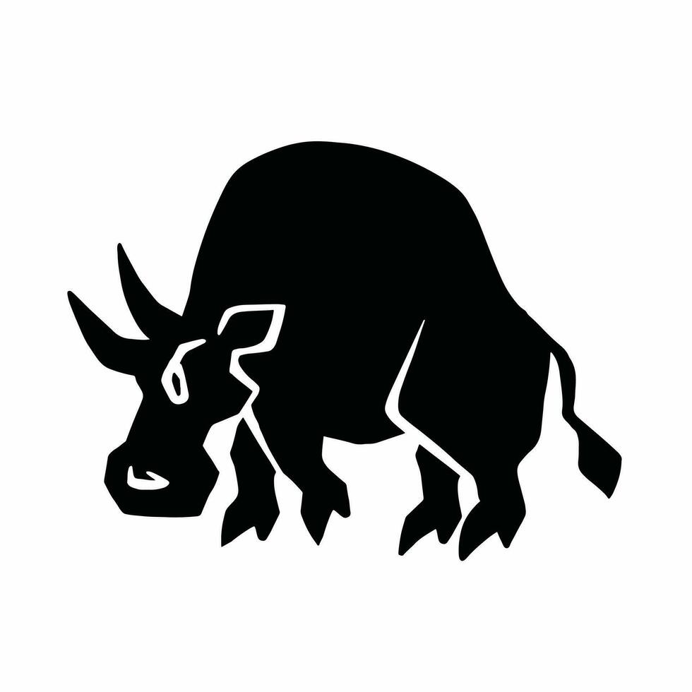 Stier Silhouette, Symbol von das Jahr, Vektor Illustration eps 10