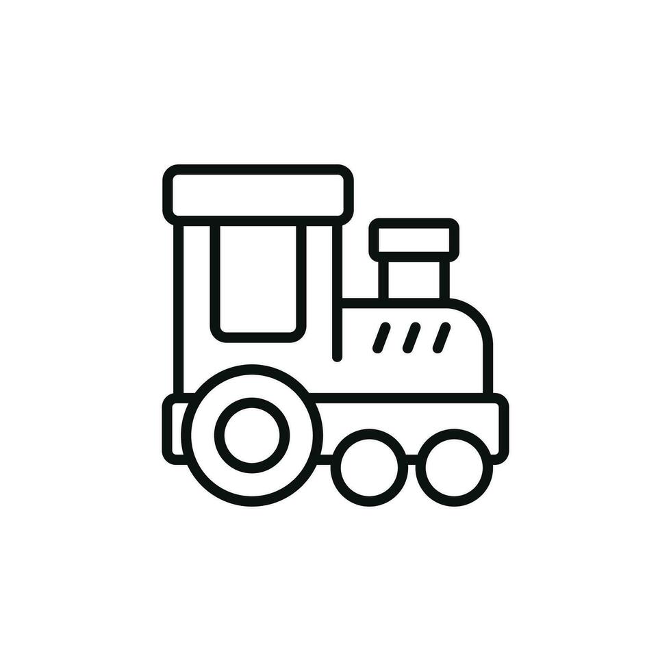 Zug Linie Symbol isoliert auf Weiß Hintergrund. Baby Spielzeug Symbol vektor