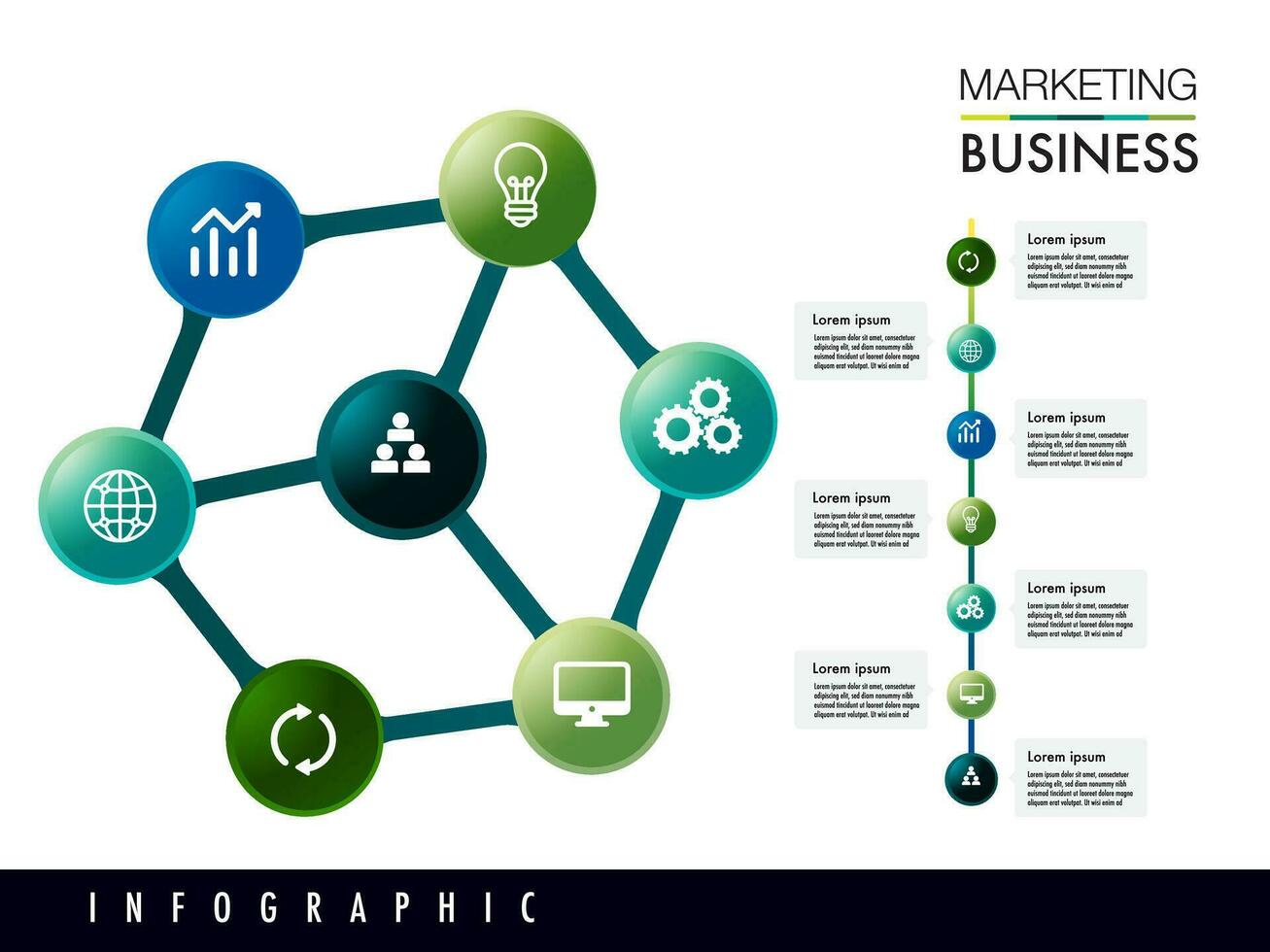 infographic mall för företag 6 steg alternativ sexhörning modern design planera, data, strategi, diagram, vektor infographic lätt förändra titel till använda sig av för presentation data Rapportera eller framsteg