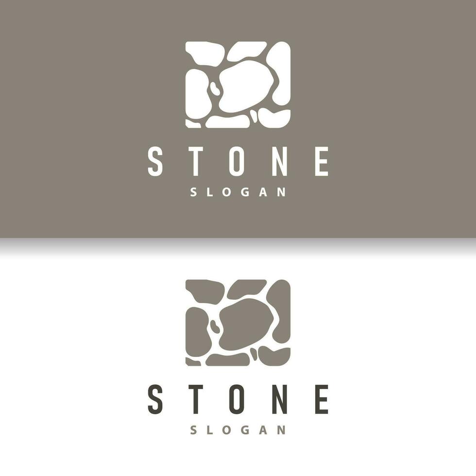 Stein Logo, Prämie elegant Design, Stein Balance Vektor, Schritt Felsen Gehen Symbol Illustration Design vektor